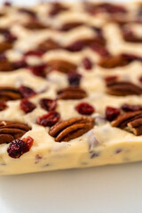 Homemade White Chocolate Cranberry Pecan Fudge