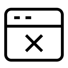 Obraz premium Cancel line icon