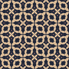 Abstract tileable geometric pattern. A seamless background, vintage texture.	
