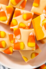 Candy corn fudge