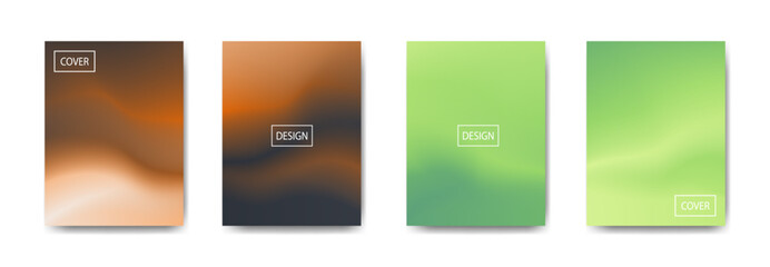 set of abstract background with beautiful gradation color, colorful background for poster flyer banner backdrop.vertical banner.cool fluid background vector illustration