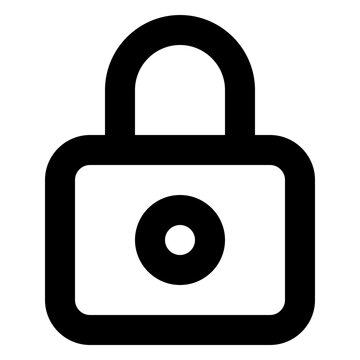 recommend clip art: Lock line icon