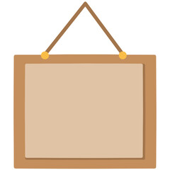 Wooden Blank Signboard Illustration