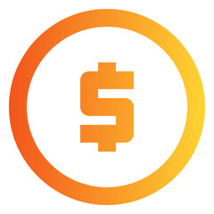 Coins gradient icon