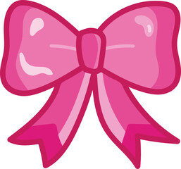 pink ribbon bow vector image
