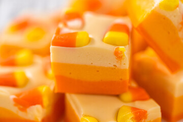 Candy corn fudge