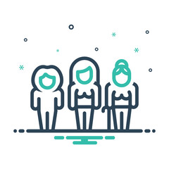 Mix icon for kid young 