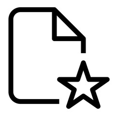 Favorite File line icon