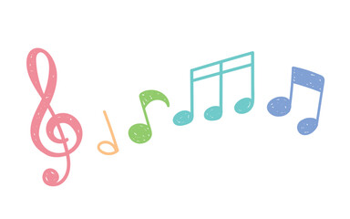 カラフルな音符