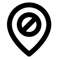Obraz premium Location line icon