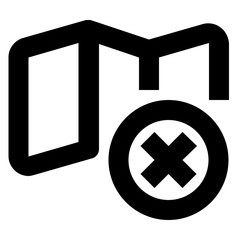 Delete Location line icon