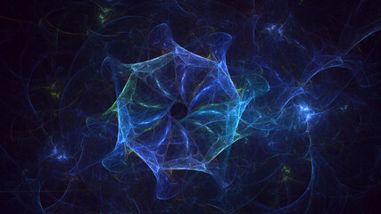 3D rendering abstract round light background