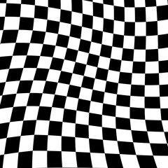 trendy cool distorted checkerboard decoration