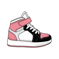 Sneakers Kid Vector Image and Illustration