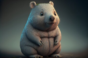 Cute Wombat Character Created Using