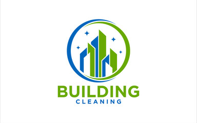 Building Cleaning Service Business logo design templates