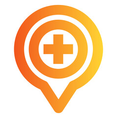 Obraz premium Location add gradient icon