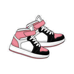 Shoes Kid Sneakers Vector Image and Illustration