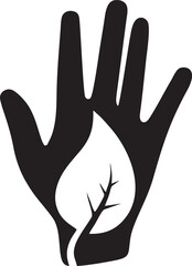 Hand icon symbol in black vector image , illustration of the human finger