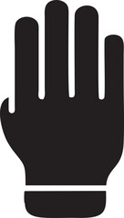 Hand icon symbol in black vector image , illustration of the human finger