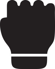 Hand icon symbol in black vector image , illustration of the human finger