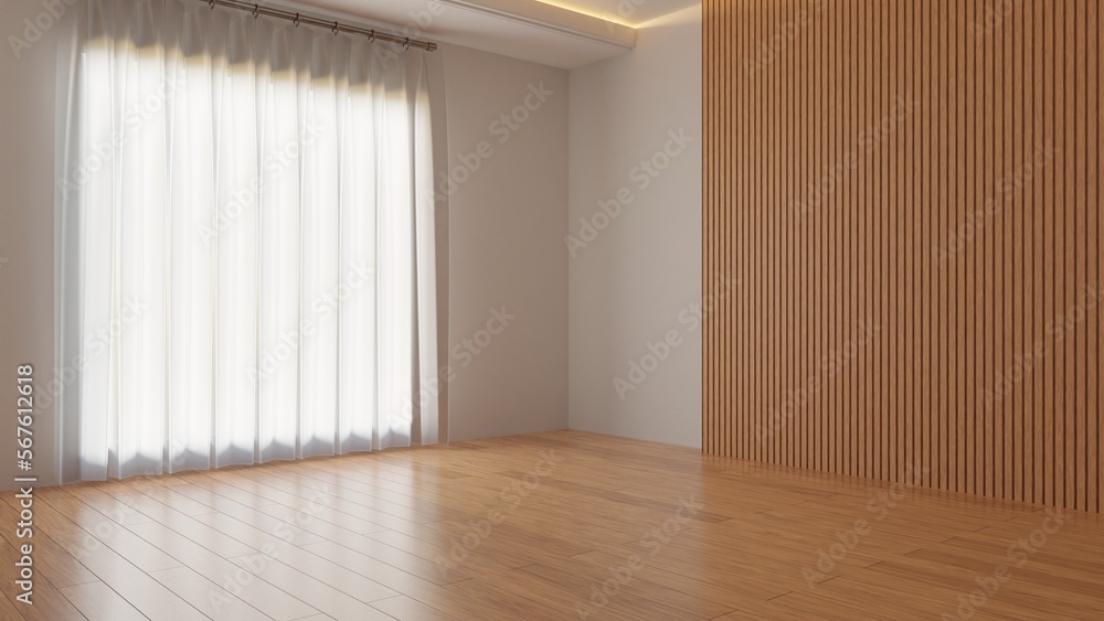 Poster modern minimalist interior with elegant concept on 3d rendering. 3d empty room concept