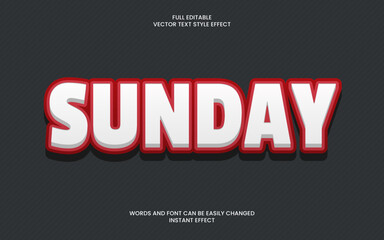 sunday text effect