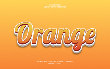orange text effect
