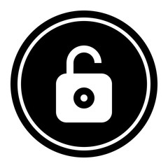 Unlock Circular line icon
