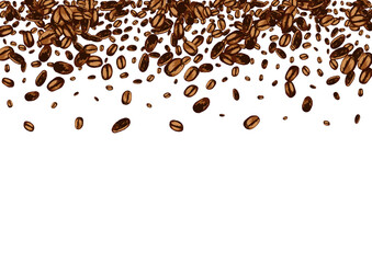 Dark Arabic Roasted Vector White Background.