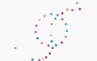 Iridescent Rhombus Vector Transparent Background.