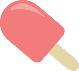 赤いアイスキャンディーのかわいいイラスト