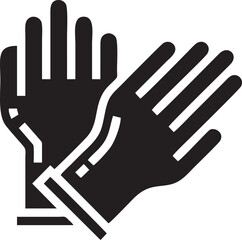 Hand icon symbol in black vector image , illustration of the human finger