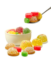  image of scattered sweets and sweets on a spoon