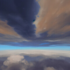 Obraz premium blue sky with clouds
