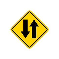 traffic sign, road sign in trendy flat design