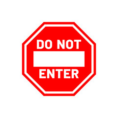 do not enter sign