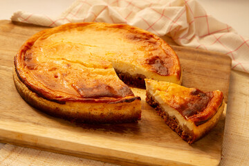 Cheesecake is a sweet dessert that consists of one or more layers. The main, and thickest, layer consists of a mixture of soft fresh cheese, eggs, and sugar.