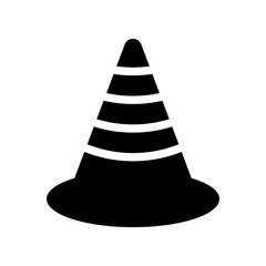 safety cone, road cone, traffic cone vector icon