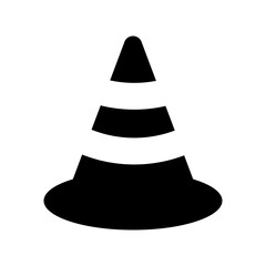 safety cone, road cone, traffic cone vector icon