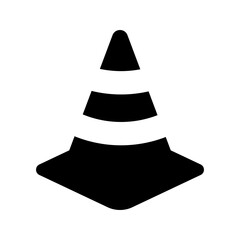 safety cone, road cone, traffic cone vector icon