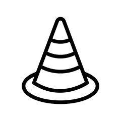safety cone, road cone, traffic cone vector icon