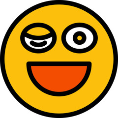 funny and smile face emoticon illustration
