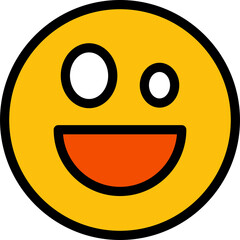 funny and smile face emoticon illustration