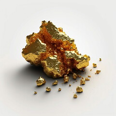 gold nugget, gold, solid gold, 24-karat 999