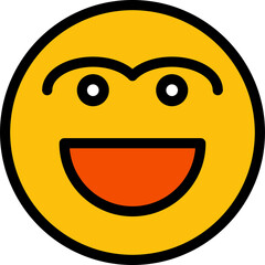 funny and smile face emoticon illustration