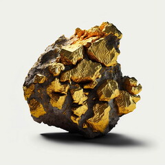 gold nugget, gold, solid gold, 24-karat 999