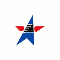 Star logo design with diamond and ladder symbol elements.