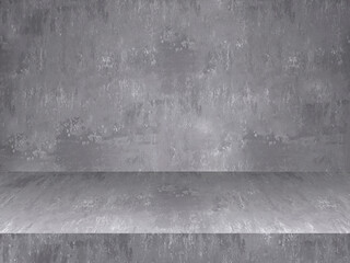 concrete wall with concrete floor