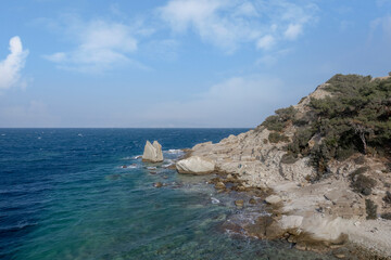 Sailing rocks in Foça district of İzmir.